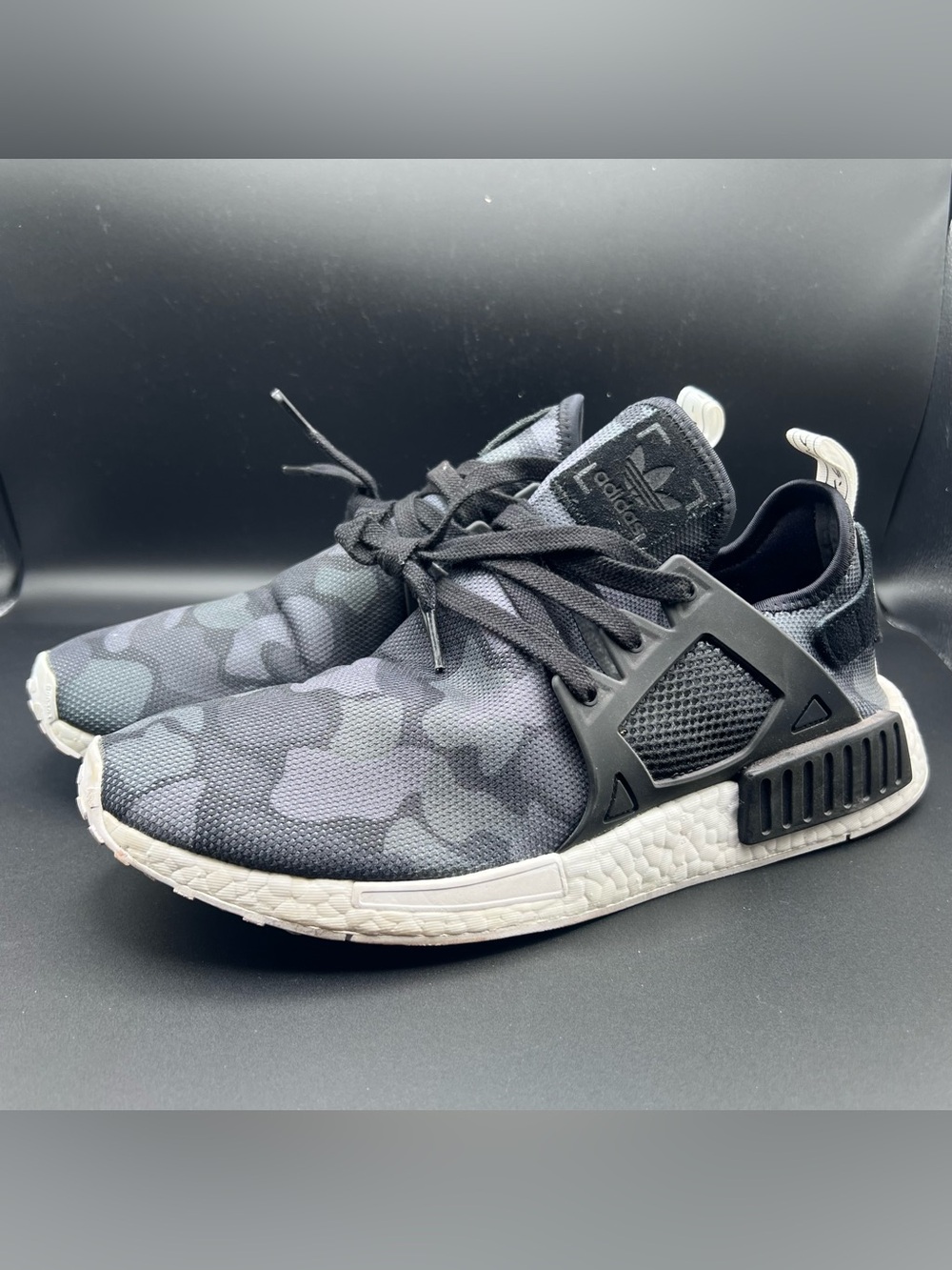 adidas Men’s Black & Gray Camo NMD_R1 Sneakers